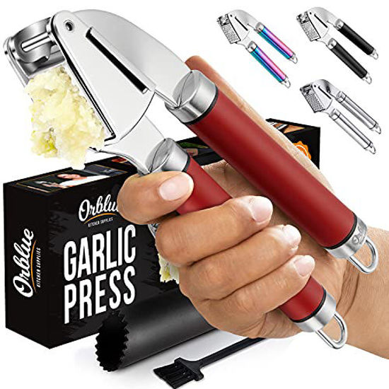 Stainless Grade Garlic Press Professional Crusher Steel Easy To Use And  Clean