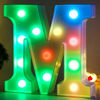 Picture of Colorful LED Marquee Letter Lights with Remote - Light Up Marquee Signs - Party Bar Letters with Lights Decorations for The Home(RGB Letter M)