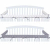 Picture of Crib Rail Cover Protector Safe Teething Guard Wrap for Standard Crib Rails, 3 - Piece, Fit Side and Front Rails, Grey/White, Reversible, Safe and Secure Crib Rail Cover.