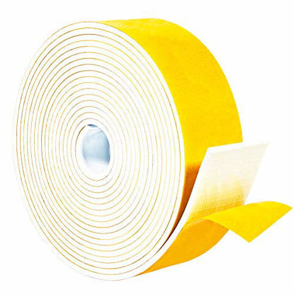 Yotache Foam Tape 3 Strips 1/4 Inch Wide X 1/4 Inch Thick, Weather  Stripping for Doors and Window High Density Foam Seal Tape Sliding Door  Weather