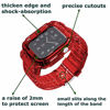 Picture of Tomcrazy Transparent Integrated Watch Bands Case for Apple Watch Series 6 /SE/5/4, iWatch 44mm/42mm/40mm/38mm Clear Watch Strap Bumper (Crystal Red, 42mm/44mm)