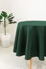 Picture of Biscaynebay Textured Fabric Round Tablecloths 70 Inches in Diameter, Christmas Hunter Green Water Resistant Spill Proof Tablecloths for Dining, Kitchen, Wedding, Parties. etc. Machine Washable