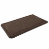 Picture of ITSOFT Memory Foam Bath Mat Non Slip Absorbent Super Cozy Velvet Bathroom Rug Carpet, Machine Washable, 31 x 20 Inches Chocolate Brown