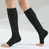 Picture of Bacophy 2 Pairs Zipper Compression Calf Socks 15-20 mmHg Open Toe Women Men