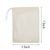 Picture of LOOKSGO 50 Pcs 5x7 Inch Muslin Bag Sachet Bag for Party Wedding Home Supplies Cotton Drawstring Bags for Jewelry