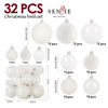 Picture of Christmas Ornaments for Xmas Trees,White Shatterproof Christmas Ball Ornaments of 32 pcs