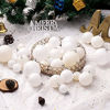 Picture of Christmas Ornaments for Xmas Trees,White Shatterproof Christmas Ball Ornaments of 32 pcs