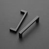 Picture of Ravinte 5 Pack Solid 3-3/4 Inch Kitchen Square Cabinet Handles Matte Black Cabinet Pulls Drawer Pulls Kitchen Cabinet Hardware Flat Black Kitchen Handles