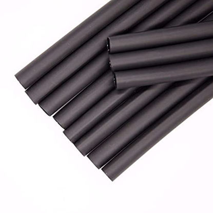 Picture of 20 Ft 1/2" (Diameter) Dual Wall Black Heat Shrink Tubing 3:1, Each 1 Ft long, 20 PCS No Wrinkle Electrical Shrink Tube for Wires,Marine Grade Shrink Tube with Adhesive Lined Waterproof