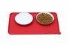 Picture of Hoki Found Silicone Pet Food Mats Tray - Non Slip Pet Dog Cat Bowl Mats Placemat - Dog Pet Cat Feeding Mat - Waterproof Dog Cat Food Mats -Pet Water Mats for Floors -Classic Red