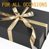 Picture of JINGMING Large Gift Box 14x9.5x4.5 Inches, Gift Box with Lid, Black Gift Box with Magnetic Closure, Groomsman box