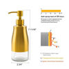 Picture of Gaussra Soap Dispenser with Non-Slip Coaster, Brushed Gold Stainless Steel Glass Hand Pump Dispenser, Anti Rust Lotion Bottle, for Kitchen & Bathroom Detergent BottleRefillable Hand Liquid Dispenser