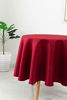 Picture of Biscaynebay Textured Fabric Tablecloths 70 Inches in Diameter Round, Red Water Resistant Spill Proof Machine Washable Tablecloths for Dining, Kitchen, Wedding & Parties,etc Machine Washable