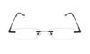 Picture of EYE ZOOM 2 Pack Rimless Reading Glasses with Slim Black and Silver Case for Men and Women, +3.00