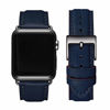 Picture of OMIU Square Bands Compatible for iWatch 42mm 44mm 38mm 40mm, Genuine Leather Replacement Band Compatible with Watch Series 5/4/3/2/1 Edition(38mm,Darkblue/Black)