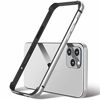 Picture of Aluminum Frame Metal Bumper Frame Slim Hard Case Cover for iPhone 13 Pro Max BumperCase Cover Silver for 6.7 inch, Metal Frame Armor with Soft Inner Bumper, Raised Edge Protection