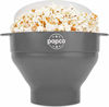 Picture of The Original Popco Silicone Microwave Popcorn Popper with Handles, Silicone Popcorn Maker, Collapsible Bowl Bpa Free and Dishwasher Safe - 15 Colors Available (Gray)