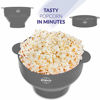 Picture of The Original Popco Silicone Microwave Popcorn Popper with Handles, Silicone Popcorn Maker, Collapsible Bowl Bpa Free and Dishwasher Safe - 15 Colors Available (Gray)