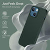 Picture of ESR Cloud Soft Case Compatible with iPhone 13 Case (2021) (6.1 Inch), Liquid Silicone Case, Slim and Shockproof with Anti-Scratch Microfiber Lining, Dark Green