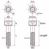 Picture of Wanyifa Titanium Ti M5 x 10 12 15 18 20 25 30 35 40 45 50 55 60mm Bicycle Allen Hex Socket Head Screw Pack of 4 (M5x35mm, Rainbow)