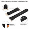 Picture of HUAFIY Compatible iWatch Band 38mm 40mm41mm, Top Grain Leather Band Replacement Strap iWatch Series 6/5,Series 4,Series 3,Series 2,Series 1, SE,Sport, Edition (Black Band+rose gold, 38mm40mm)