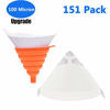 Picture of Terberl 150 Pack 100 Micron Paint Cone Paint Strainers with 1 Pcs Silicone Funnel, 100 Micron Paint Filter with Fine Nylon Mesh - Automotive, Spray Guns, Arts & Crafts