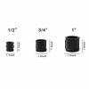 Picture of 3/4" Black Painted Pipe Fitting Coupling, Home TZH 10 Pack 3/4" Black Pipe Coupling for Steam-punk Vintage Shelf Bracket DIY Plumbing Pipe Decor Furniture (10, Black Painted 3/4 Inch)