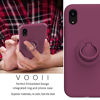 Picture of Vooii for iPhone XR Case with Kickstand | Baby Grade Liquid Silicone | 10ft Drop Tested Protective, Microfiber Lining Shockproof Full-Body Cover Case for iPhone XR (WineRed)