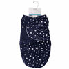 Picture of Hudson Baby Unisex Baby Plush Swaddle Wrap, Navy Star, 0-3 Months