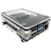 Picture of C4Labs Zebra PoE + Case Kit for Raspberry Pi 4B or 3B+ and PoE+ HAT or Official PoE Hat - Black Ice