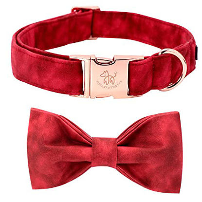 Picture of Elegant little tail Christmas Dog Collar,Puppy Collar, Male or Female Dog Collar with Bow Adjustable Soft Bow tie Dog Collars for Medium Dogs