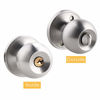 Picture of XIUDI Door Knob with Lock and Key,Ball Stainless Steel Entry Door Lock with Keyed,for Privacy Bedroom/Entrance,Satin Nickel