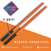 Picture of FITSTIX with POWER GRIPS Drumsticks for Fitness & Aerobic Workout Classes, Drum Sticks, Strong and Light Weight design make a fun addition to any exercise routine or class. (ORANGE with POWER GRIPS)