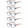 Picture of 5 Pairs Reading Glasses - Standard Fit Spring Hinge Readers Glasses for Men and Women (5 Pack Blue/Tortoise, 3.50)