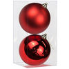 Picture of Christmas Ornaments Balls 5.9" Large Christmas Decorations Xmas Tree Shatterproof Big Red Christmas Ball Ornaments with Hanging Loop for Wedding Holiday Halloween Party Indoor Outdoor Decor 2 Pcs