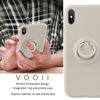 Picture of Vooii for iPhone Xs Max Case with Kickstand | Baby Grade Liquid Silicone | 10ft Drop Tested Protective, Microfiber Lining Shockproof Full-Body Cover Case for iPhone Xs Max(Stone)