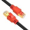 Picture of Cat 8 Ethernet Cable 100 ft, Hisetec Shielded Heavy Duty 26AWG Lastest 40Gbps 2000Mhz SFTP Patch Cord High Speed Cat8 LAN Network RJ57 Cable -in Wall -Outdoor- Weatherproof for Router/Gaming/Modem