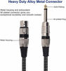 Picture of XLR Female to 1/4 Inch TS Cables 3 FT/2Pack, Nylong Braided XLR 3 Pin Female to 6.35mm TS Male Unbalanced Interconnect Wire Mic Cord for Dynamic Microphone (Pure Copper Conductors)