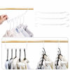 Picture of HOUSE DAY White Magic Hangers Space Saving Clothes Hangers Organizer Smart Closet Space Saver Pack of 10 with Sturdy Plastic for Heavy Clothes