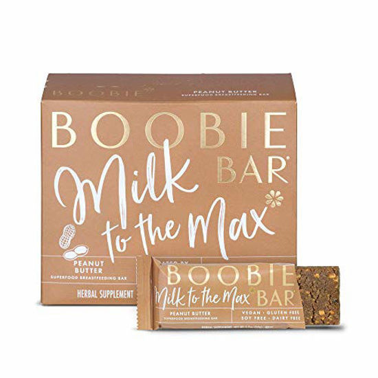 Picture of Boobie Bar Superfood Lactation Bar, Peanut Butter, [1.7 Ounce Bars, 6 Count]