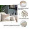 Picture of GIGIZAZA Decorative Throw Pillow Covers 20 x 20,Set of 2 Ivory Sofa Square Cushion Cover Velvet Pillow Cases