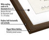 Picture of Americanflat 11x14 Walnut Diploma Frame | Displays 8.5x11 Diplomas with Mat or 11x14 Inch Without Mat. Shatter-Resistant Glass. Hanging Hardware Included!