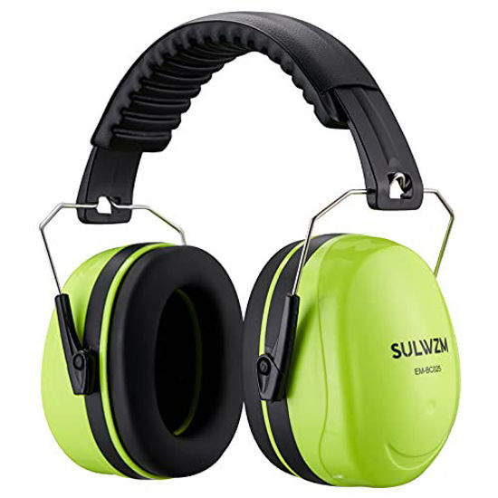 Picture of SULWZM Hearing Protection Ear Muffs,NRR 28db Noise Cancelling for Shooting, Mowing, Construction,Green