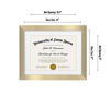 Picture of Americanflat 11x14 Gold Diploma Frame | Displays 8.5x11 Diplomas with Mat or 11x14 Inch Without Mat. Shatter-Resistant Glass. Hanging Hardware Included!