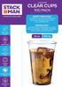 Picture of Stack Man [100 Pack - 24 oz.] Clear Disposable Plastic Cups PET Crystal Clear Disposable 24oz Plastic Cups