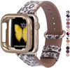 Picture of JSGJMY Leather Band Compatible with Apple Watch 38mm 40mm 41mm 42mm 44mm 45mm Women Men Strap for iWatch SE Series 7 6 5 4 3 2 1(Leopard with Champagne Gold Clasp,42mm/44mm/45mm S/M)