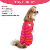 Picture of TONY HOBY Female/Male Pet Clothes Dog Stripes 4 Legged Pajamas Dog pjs Jumpsuit Soft Cotton for Summer (Rose Red+Orange-Girls M)