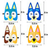 Picture of 8pcs Bluey and Bingo Felt Mask Dress Up Costumes Bluey Birthday Party Favors Bluey Themed Party Supplies for Kids Boys Girls