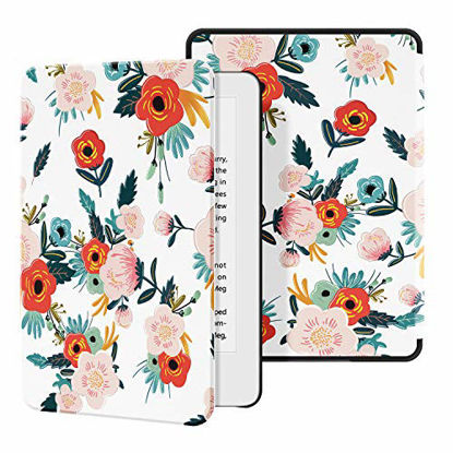 Picture of Ayotu Slim Case for All-New Kindle(10th Gen, 2019 Release) - PU Leather Cover with Auto Wake/Sleep-Fits Amazon All-New Kindle 2019(Will not fit Kindle Paperwhite or Kindle Oasis), Flowers