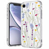 Picture of MOSNOVO Floral Garden Lavender Daisy Flower Pattern Clear Case Design Transparent Plastic Hard Back Cases with TPU Bumper Protective Case Cover for iPhone XR